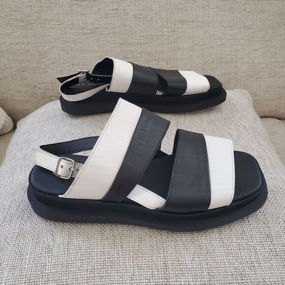 Le Bohemien Mary Leather Sandals Sz 7 - Picture 1 of 12